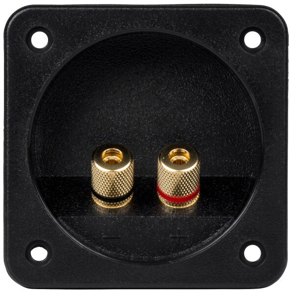 Main product image for Square Speaker Terminal 3-1/8" Gold Binding Post 260-285